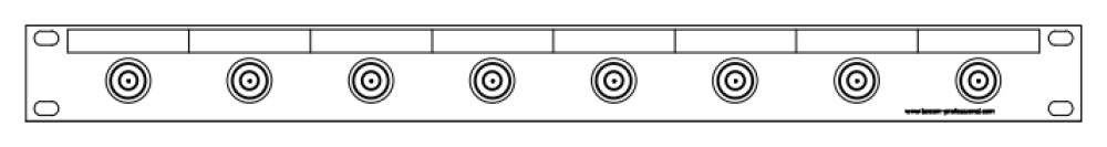 N-8-fach Patchpanel-1HE